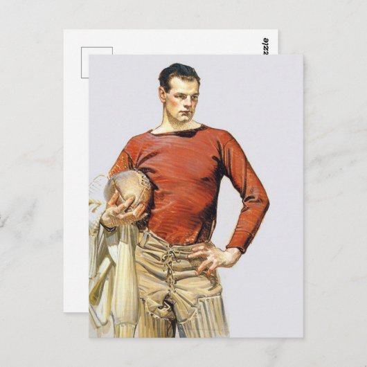 1913 Football Player Briefkaart (Voorkant / Achterkant)
