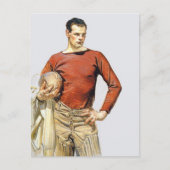 1913 Football Player Briefkaart (Voorkant)