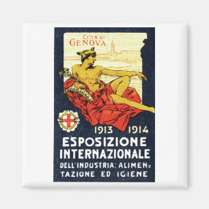 1913 Genova Expo Poster Magneet