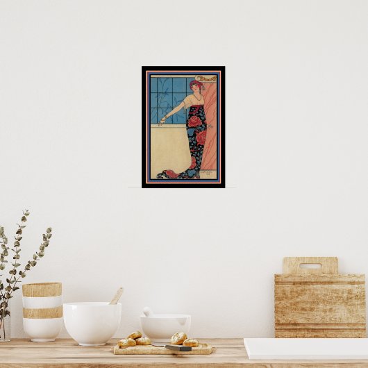 1913 George Barbier Art Deco Afdrukken 13 x 19 Poster (Keuken)