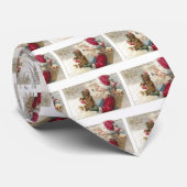 1913 Kerstman met Teddy Bear en Pipe Stropdas (Opgerold)