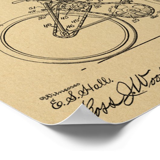 1913 Kunstafdrukken voor fietszenddesign Poster (Hoek)