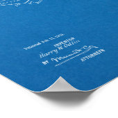 1913 kunsttekening van vliegtuigpatenten poster (Hoek)