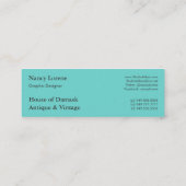 1913 Luxemburg:  Mode in Aqua en Roos Mini Visitekaartje (Achterkant)