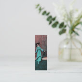 1913 Luxemburg:  Mode in Aqua en Roos Mini Visitekaartje (Staand voorkant)
