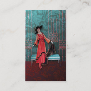 1913 Luxemburg: Mode in het rood en het Turquoise Visitekaartje