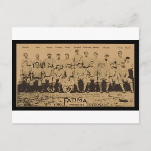 1913 New York Giants Fatima Tobacco Card Print Briefkaart