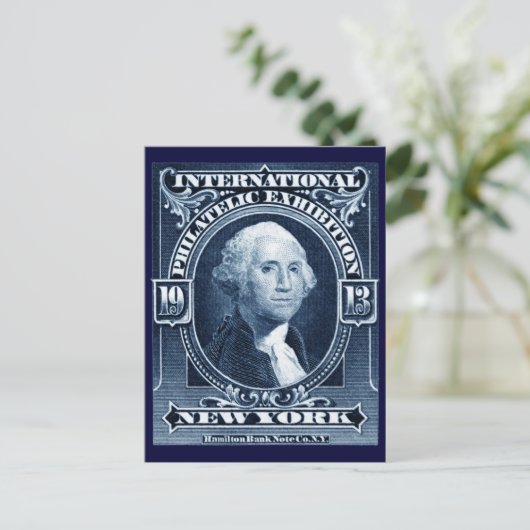 1913 New York Philatelic Exhibit Briefkaart (Staand voorkant)