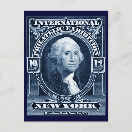 1913 New York Philatelic Exhibit Briefkaart (Voorkant)