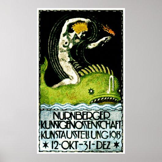 1913 Nurnberg Duitsland Art Poster (Voorkant)