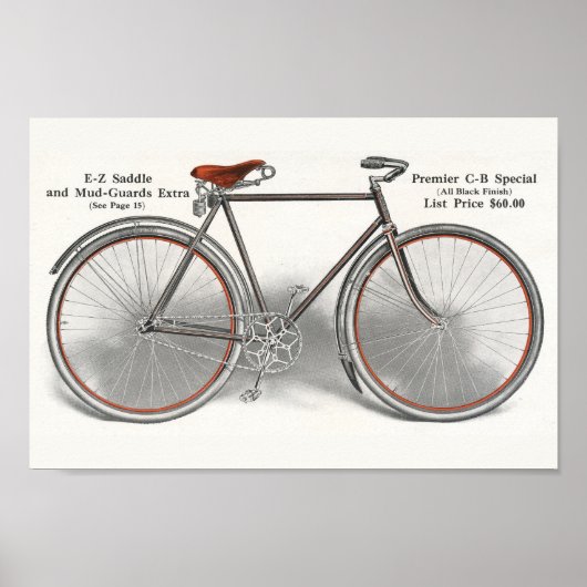 1913  Premier Special Bicycle & Art Poster (Voorkant)