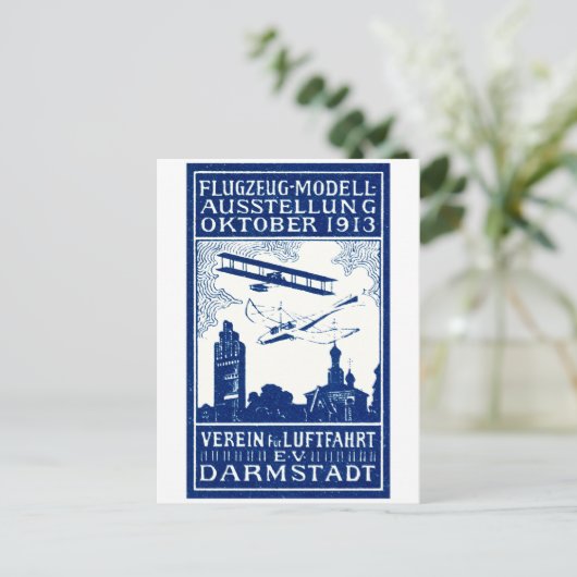 1913 toont de Lucht van Darmstadt Briefkaart (Staand voorkant)