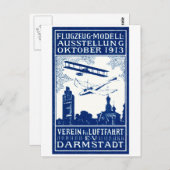 1913 toont de Lucht van Darmstadt Briefkaart (Voorkant / Achterkant)