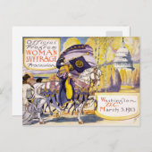 1913 Vrouwenmars Washington DC Briefkaart (Voorkant / Achterkant)