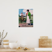  1913 Woman Golfer Print (Keuken)