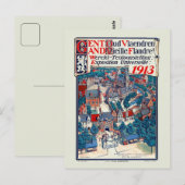 1913 World Expo Gent Old Flanders Historical Briefkaart (Voorkant / Achterkant)