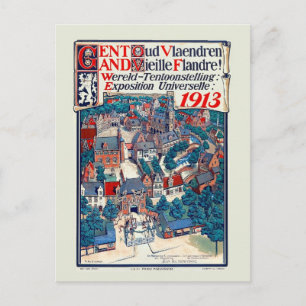 1913 World Expo Gent Old Flanders Historical Briefkaart