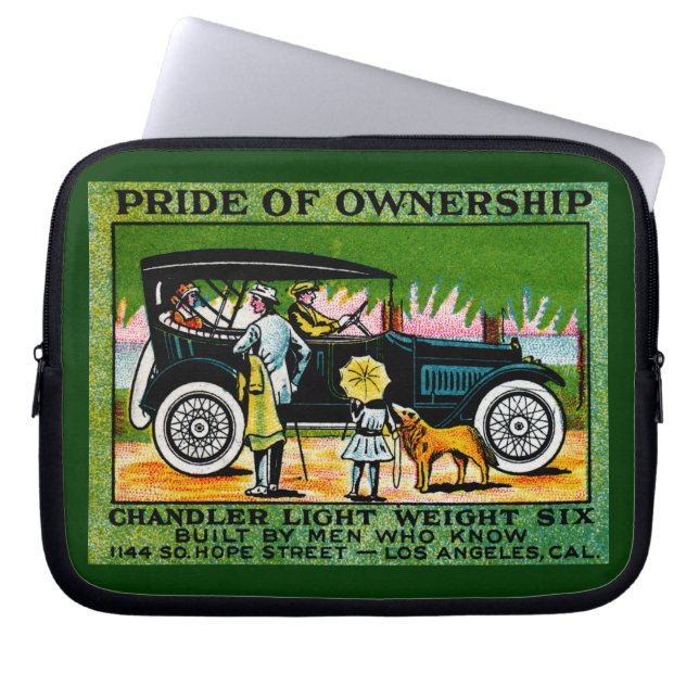 1914 Chandler Automobile Poster Laptop Sleeve (Voorkant)