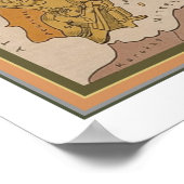 1914 Duitse WWI-kaart voor de Cartoon van Europa Poster (Hoek)