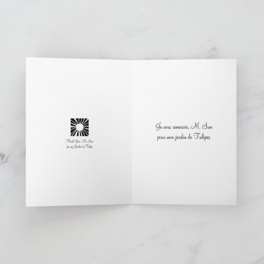 1914!! "FRANSE TULPENTUIN"  GROET KAART (Binnen)