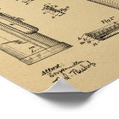 1914 Golf Caddy Club Bag Design Patent Art Print (Hoek)