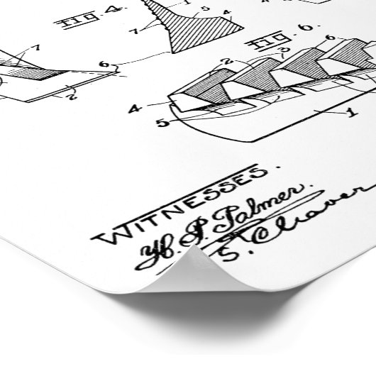  1914 Golf Club Design Patent Art Print (Hoek)