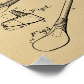 1914 Golf Club Driver Design Patent Art Print (Hoek)