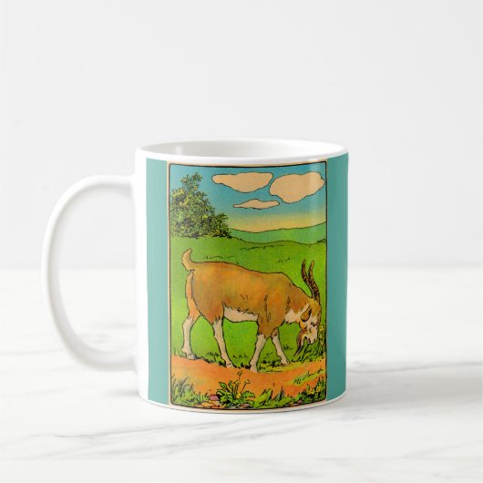 1914 graasbillygoat print koffiemok (Links)