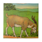 1914 grazing billygoat illustratie tegeltje (Voorkant)