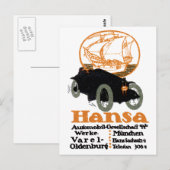 1914 Hansa Automobile Briefkaart (Voorkant / Achterkant)