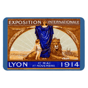 1914 het Internationale Expo Poster van Lyon Magneet