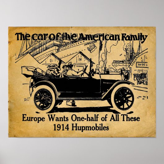 1914 Hupmobile Reproduction Print (Voorkant)