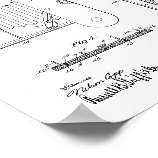 1914 Kunsttekenafdrukken voor camera-opvouwcamera Poster (Hoek)