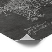 1914  kunsttekening van vliegtuigpatenten poster (Hoek)