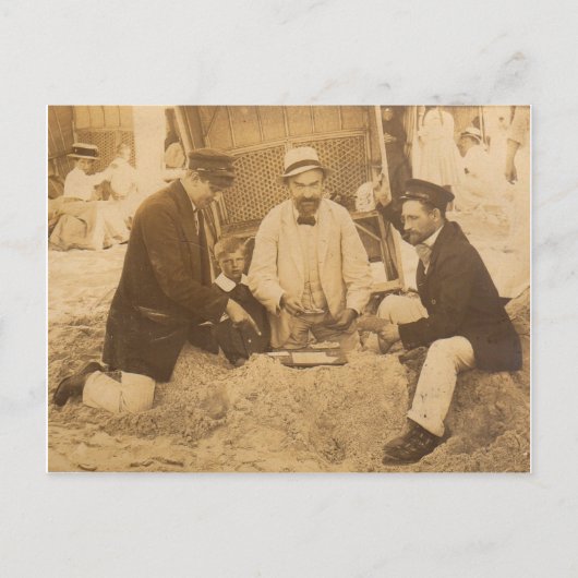 1914 lol op het strand in Duitsland RPPC Briefkaart (Voorkant)