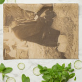 1914 lol op het strand in Duitsland RPPC Theedoek (Gevouwen)