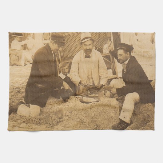 1914 lol op het strand in Duitsland RPPC Theedoek (Horizontaal)