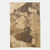 1914 lol op het strand in Duitsland RPPC Theedoek (Verticaal)