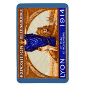 1914 Lyon International Expo Poster Magneet (Verticaal)