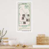 1914 Map, Los Cruces naar Los Alamos Poster (Keuken)