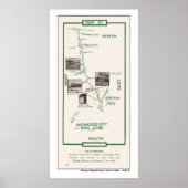 1914 Map, Palo Alto San Jose Poster (Voorkant)
