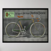 1914  naaigarij Peerless Bicycle & Art Poster (Voorkant)