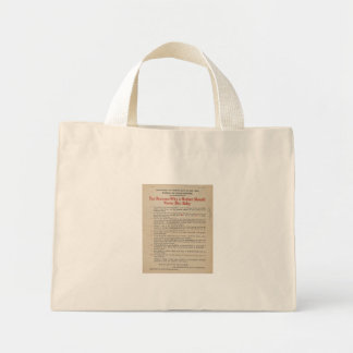 1914 NYC Borstvoeding Advocacy PSA Mini Tote Bag