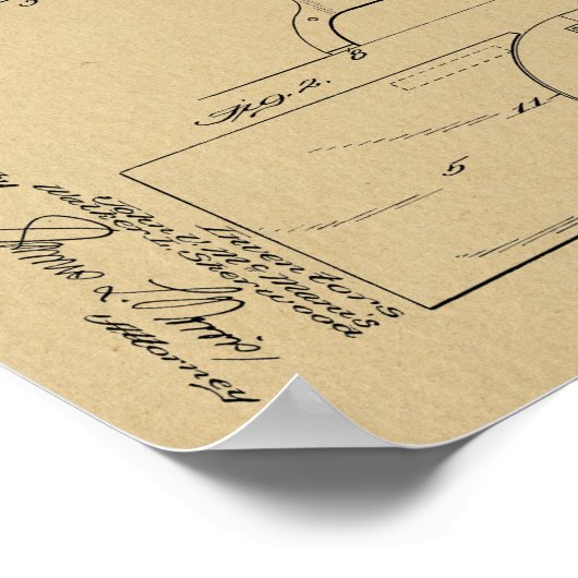 1914 Osteopathisch Tafelmodel Kunst Poster (Hoek)