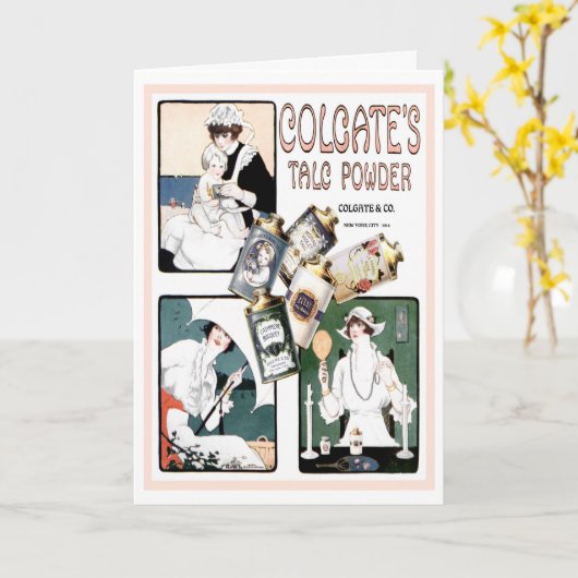 1914! "PAMPER JEZELF" RECLAME GROET KAART (Gele Bloem)