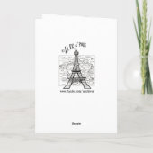 1914! "PARIS IN THE SUMMER" CUSTOM FRENCH GREETING KAART (Achterkant)