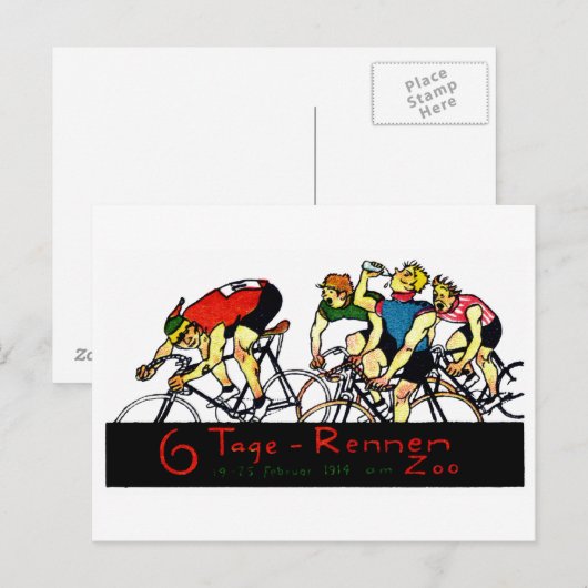 1914 Poster voor fietsen Briefkaart (Voorkant / Achterkant)