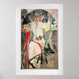 1914 Praagse Muziekfestival van Alphonse Mucha Poster