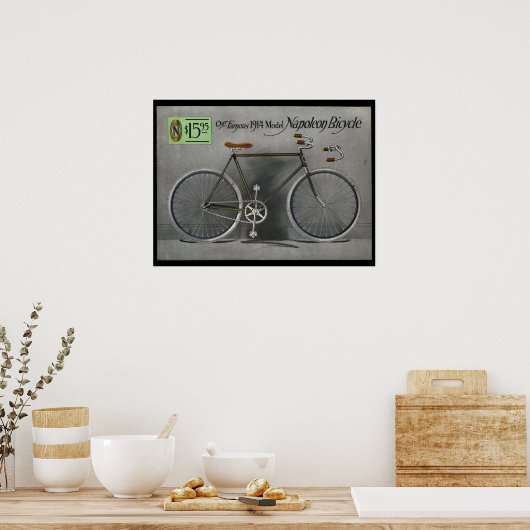1914  Sears Napoleon Bicycle en Art Poster (Keuken)