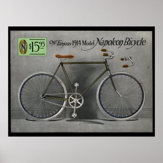 1914  Sears Napoleon Bicycle en Art Poster (Voorkant)